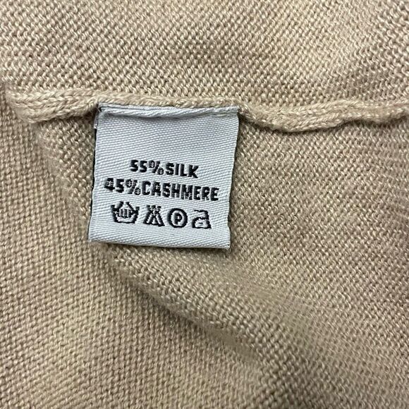 Diane Snyder Silk/Cashmere Hand Knit Tan Sweater size Small - Picture 4 of 5